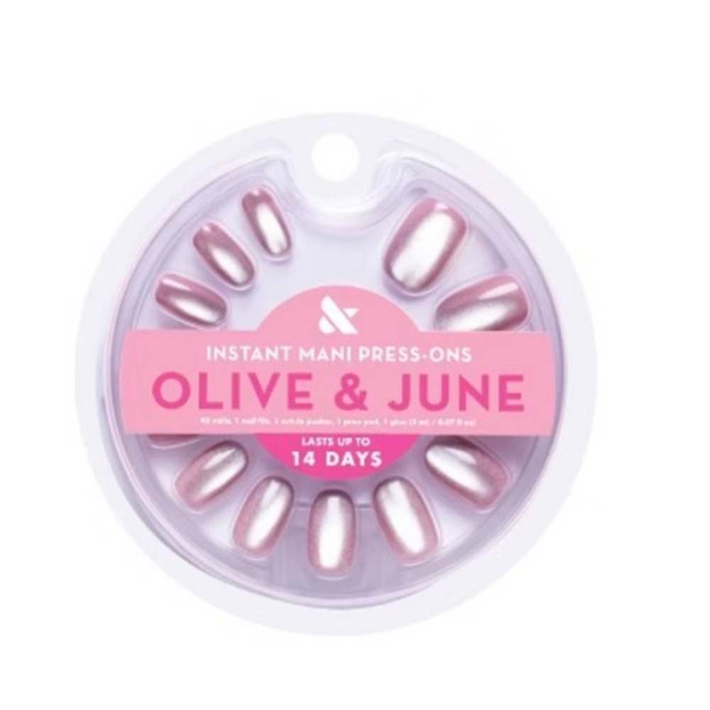 Olive & June Instant Mani‎ Press-On Nails HZ Velvet Round Short 42ct New